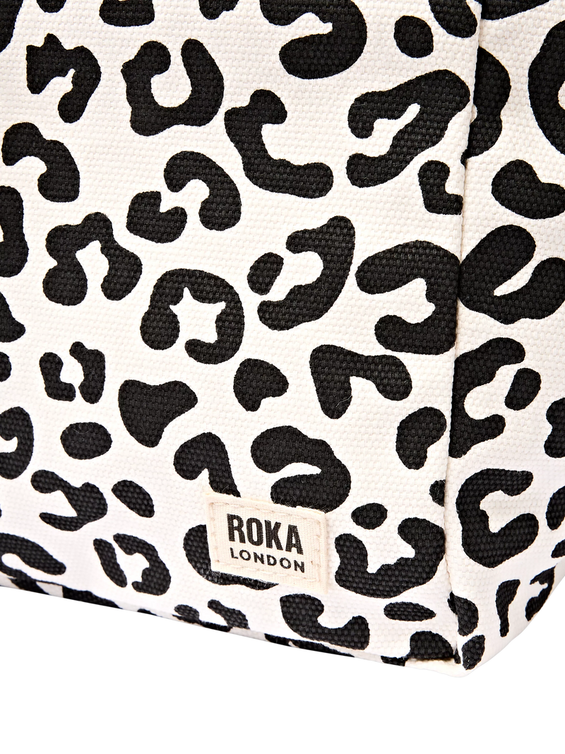ROKA London oversized tote bag multi animal print cotton canvas - British product