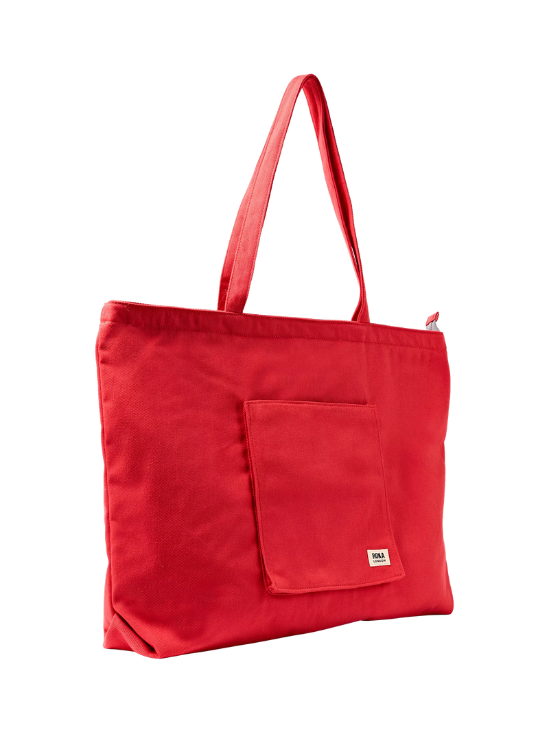 ROKA London Portobello tote bag scarlet, British brand
