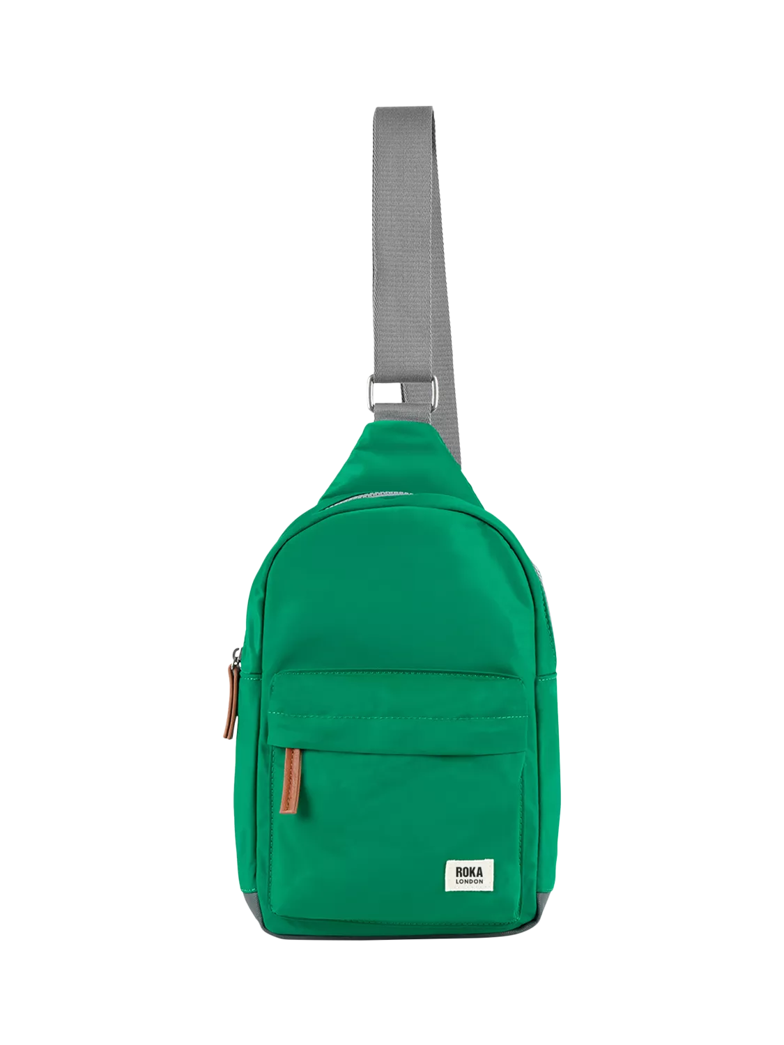 ROKA London Willesden crossbody bag green recycled nylon (British brand)