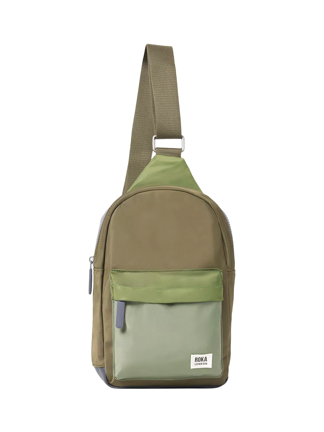 ROKA London crossbody bag green recycled nylon (British brand)