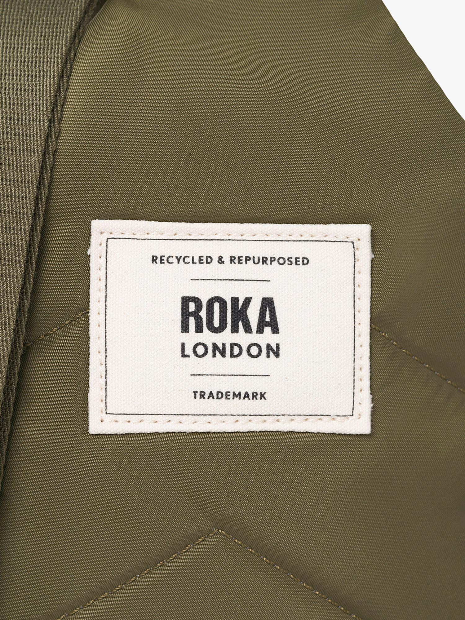 ROKA London crossbody bag green recycled nylon (British brand)