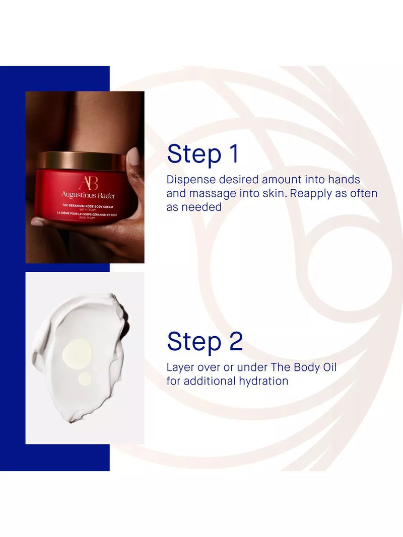 Augustinus Bader body cream Geranium Rose 200ml (British brand)
