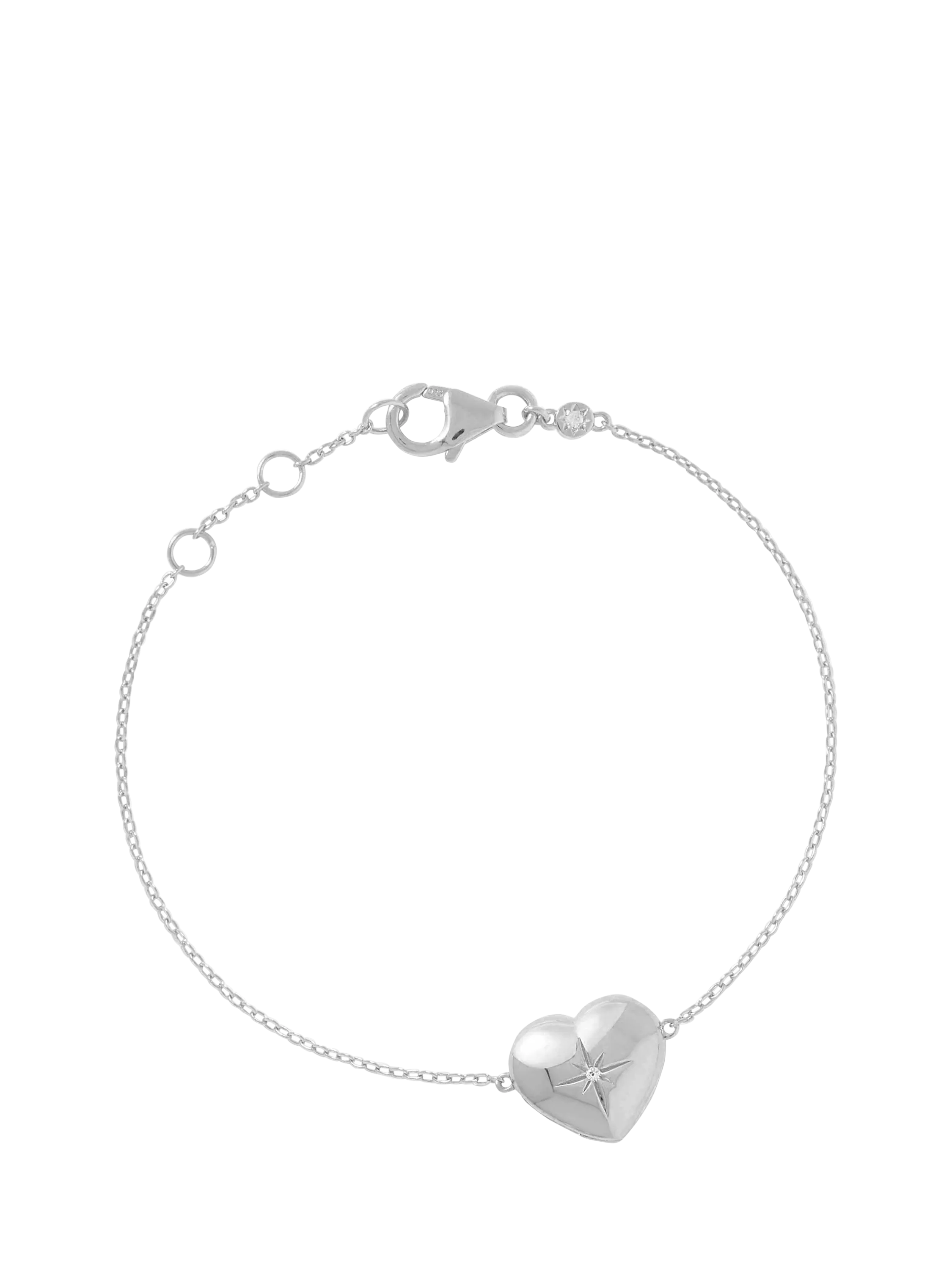 Astley Clarke Biography White Sapphire Heart Locket Chain Bracelet