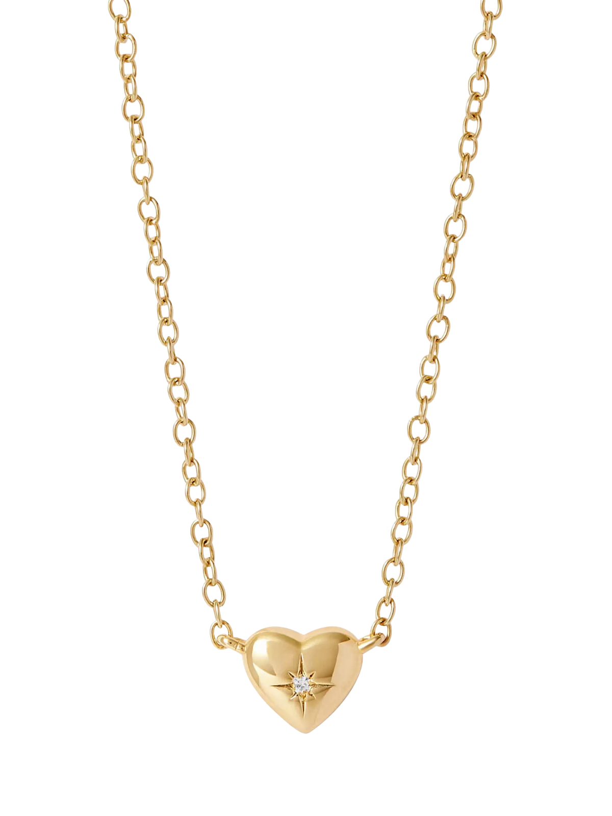 Astley Clarke white sapphire heart pendant necklace, imported from the UK