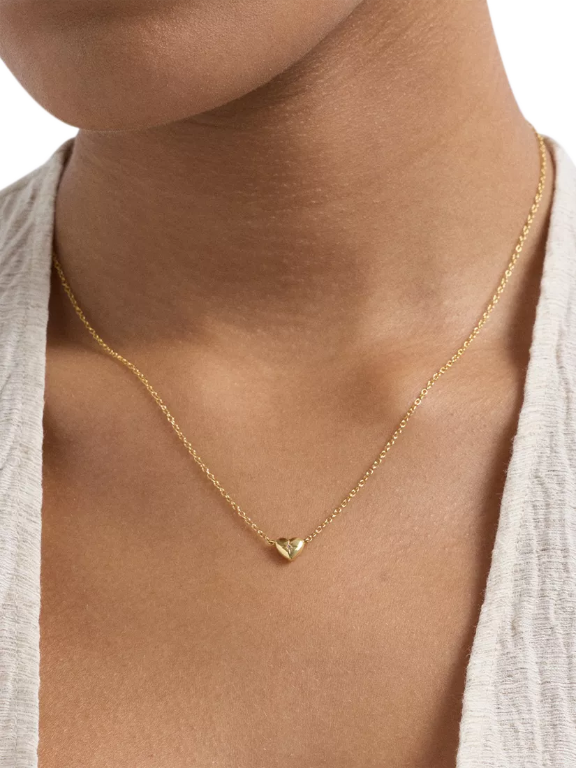 Astley Clarke white sapphire heart pendant necklace, imported from the UK