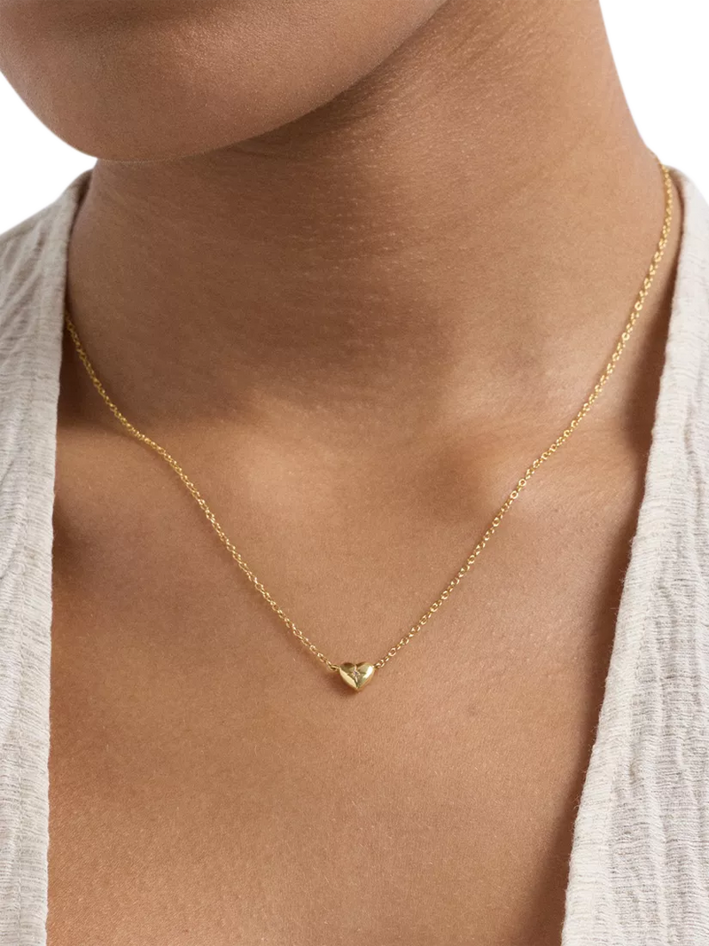 Astley Clarke white sapphire heart pendant necklace, imported from the UK