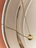 Astley Clarke horseshoe pendant gold vermeil white sapphire, imported from the UK