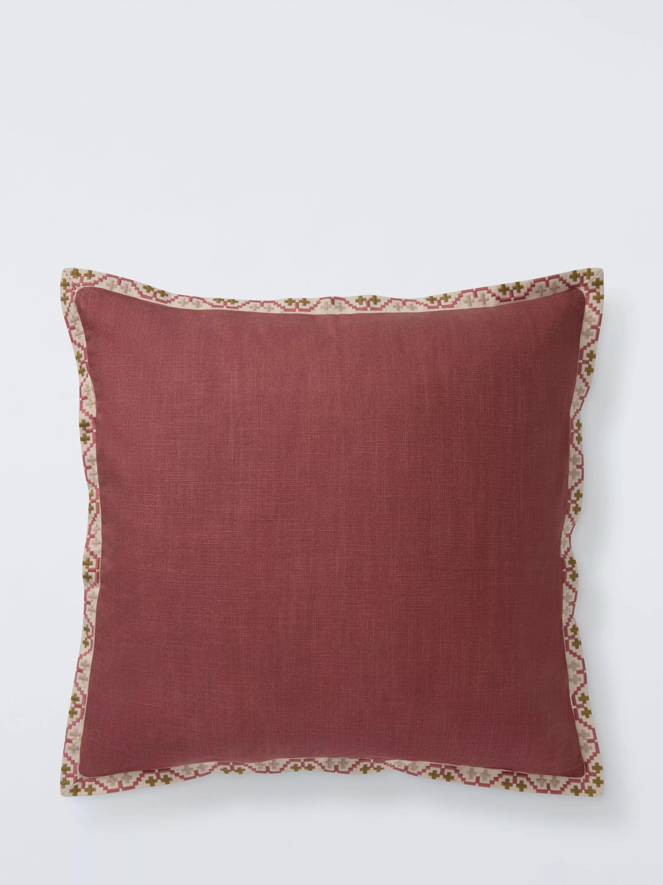 John Lewis Embroidered Border Scatter Cushion, 50x50cm