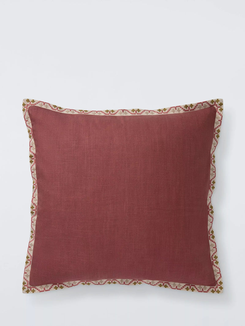 John Lewis Embroidered Border Scatter Cushion, 50x50cm