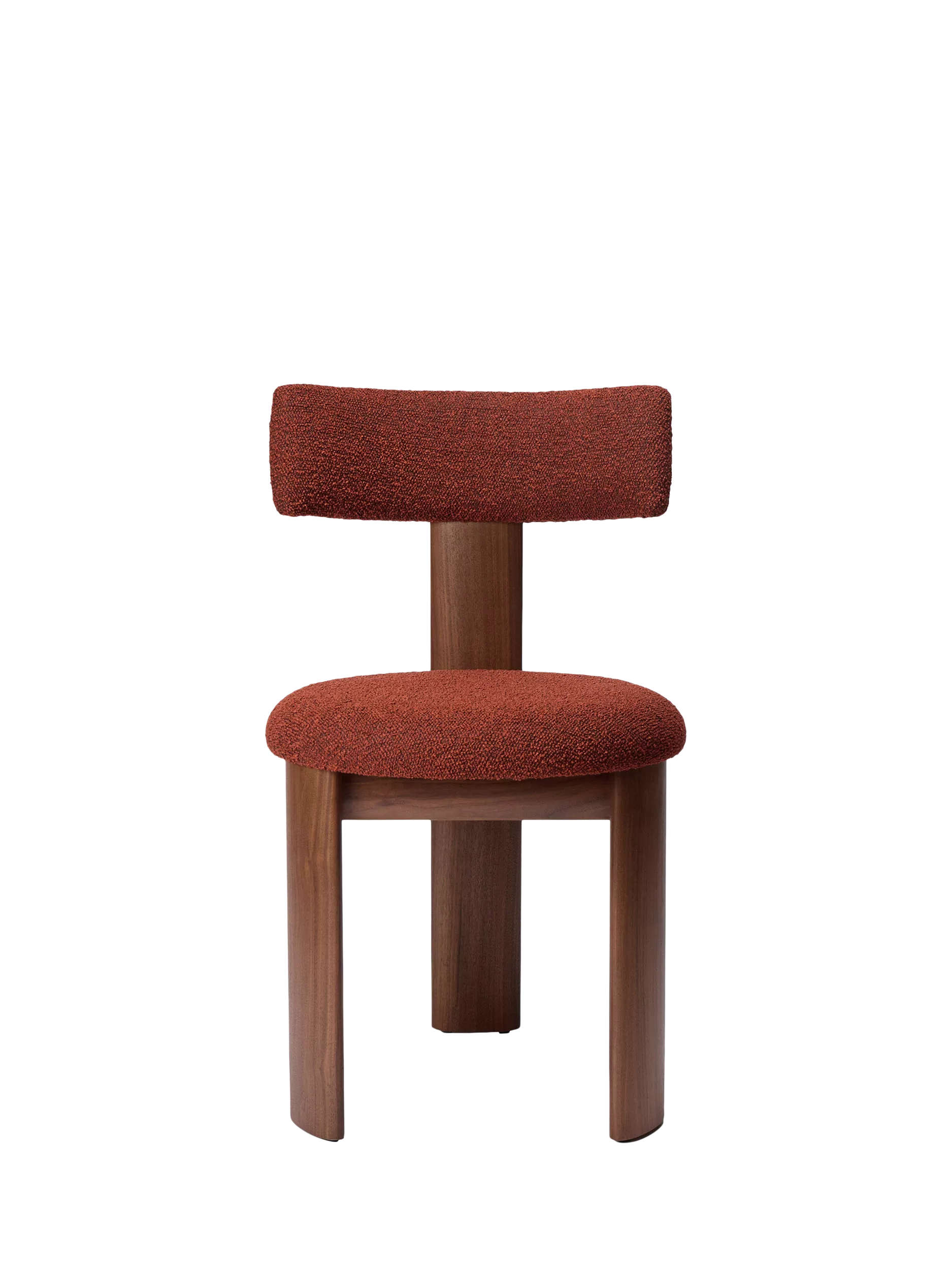 Conran Shop Pip dining chair walnut red boucle (British brand)