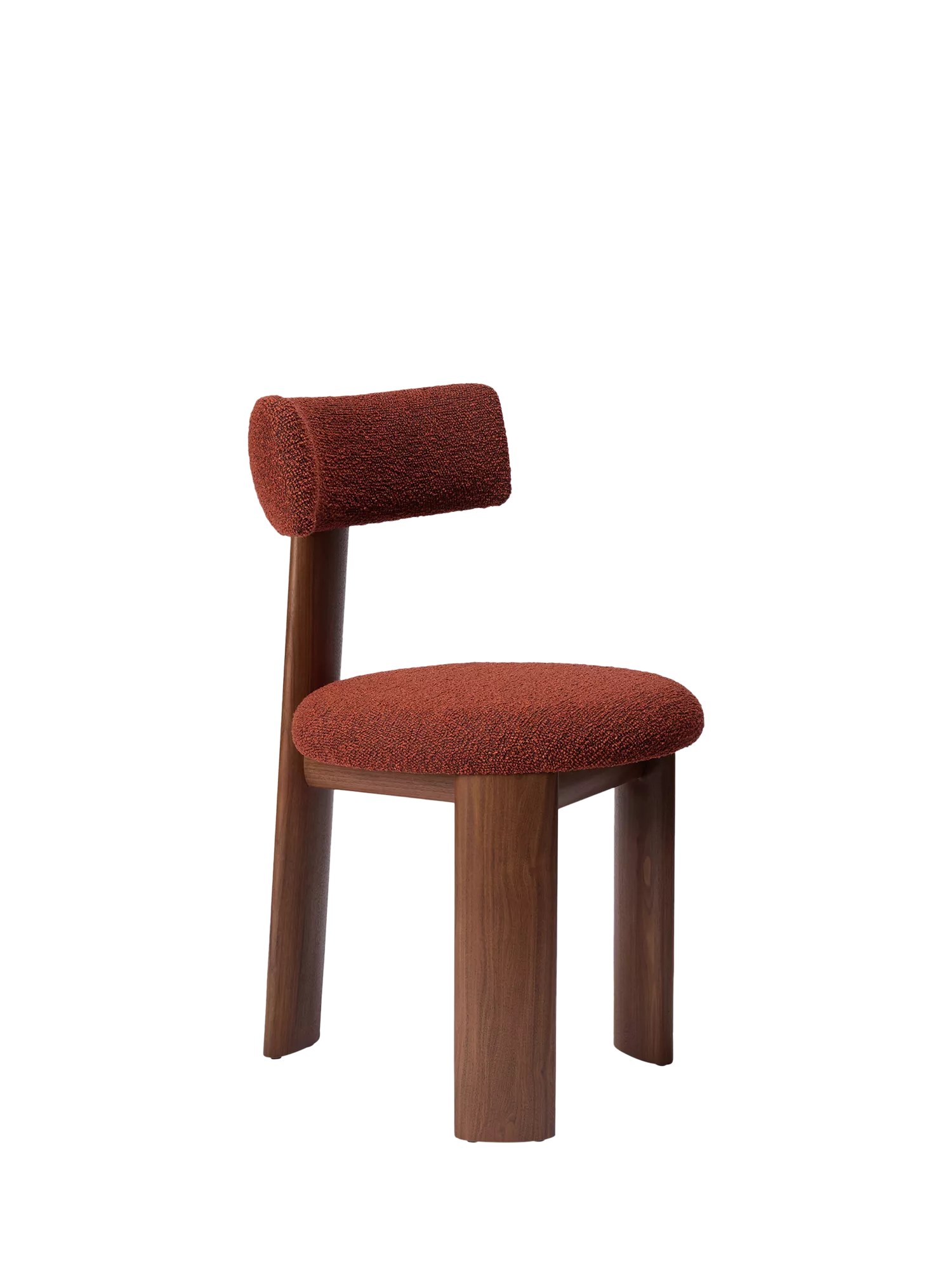 Conran Shop Pip dining chair walnut red boucle (British brand)
