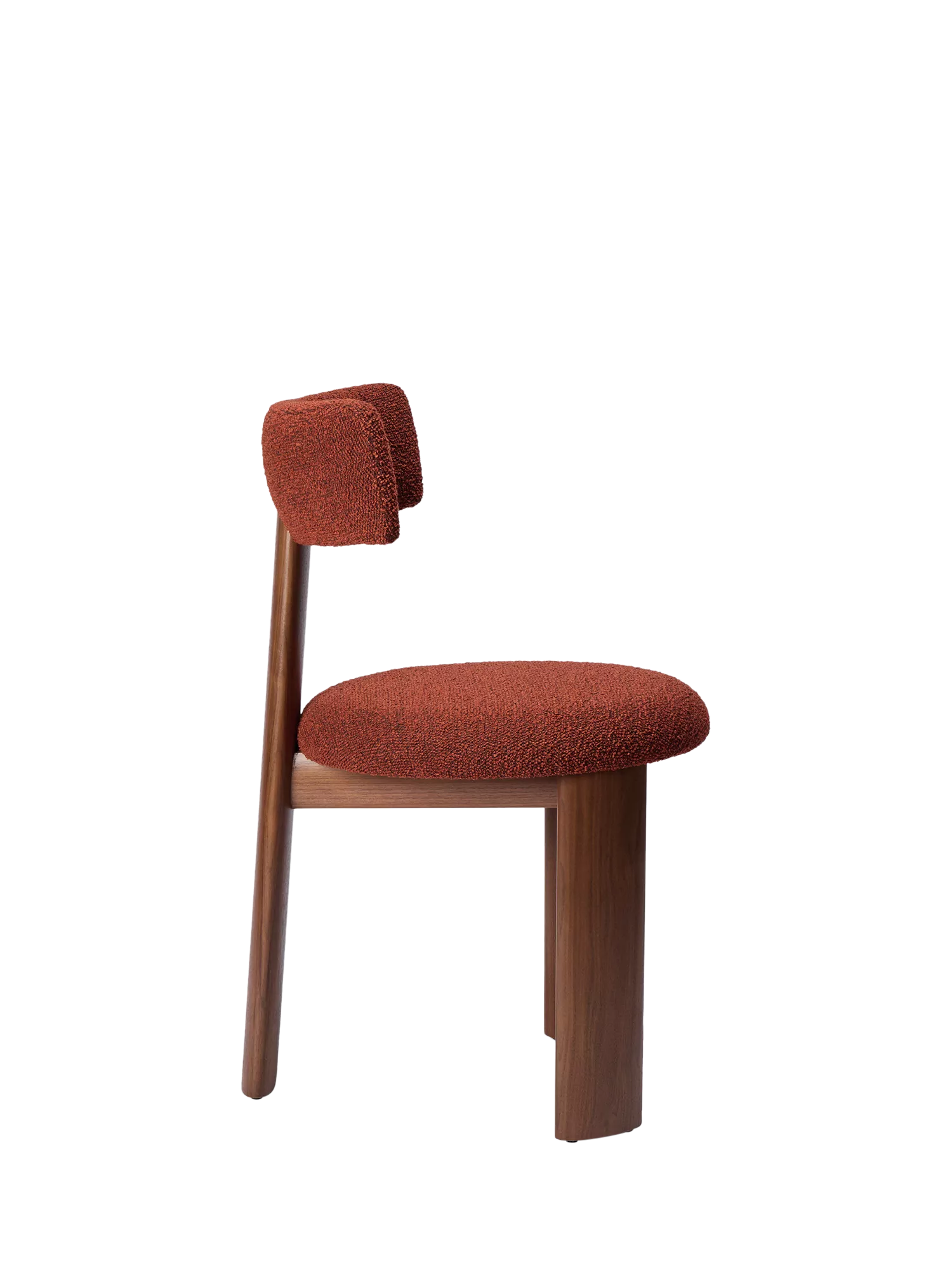 Conran Shop Pip dining chair walnut red boucle (British brand)