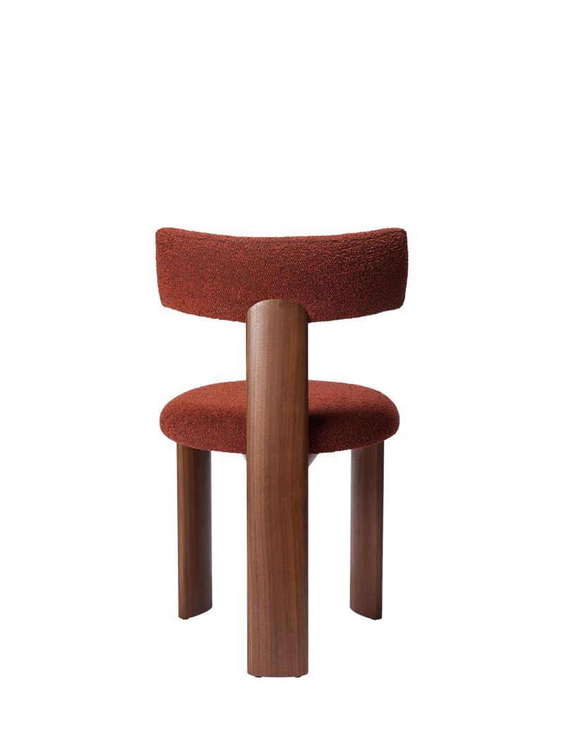 Conran Shop Pip dining chair walnut red boucle (British brand)