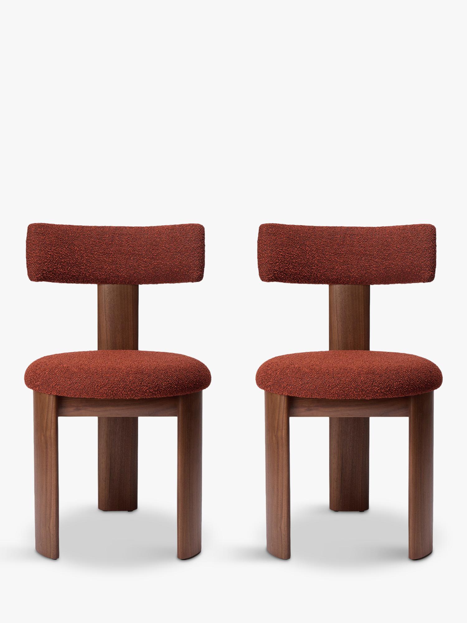 Conran Shop Pip dining chair walnut red boucle (British brand)
