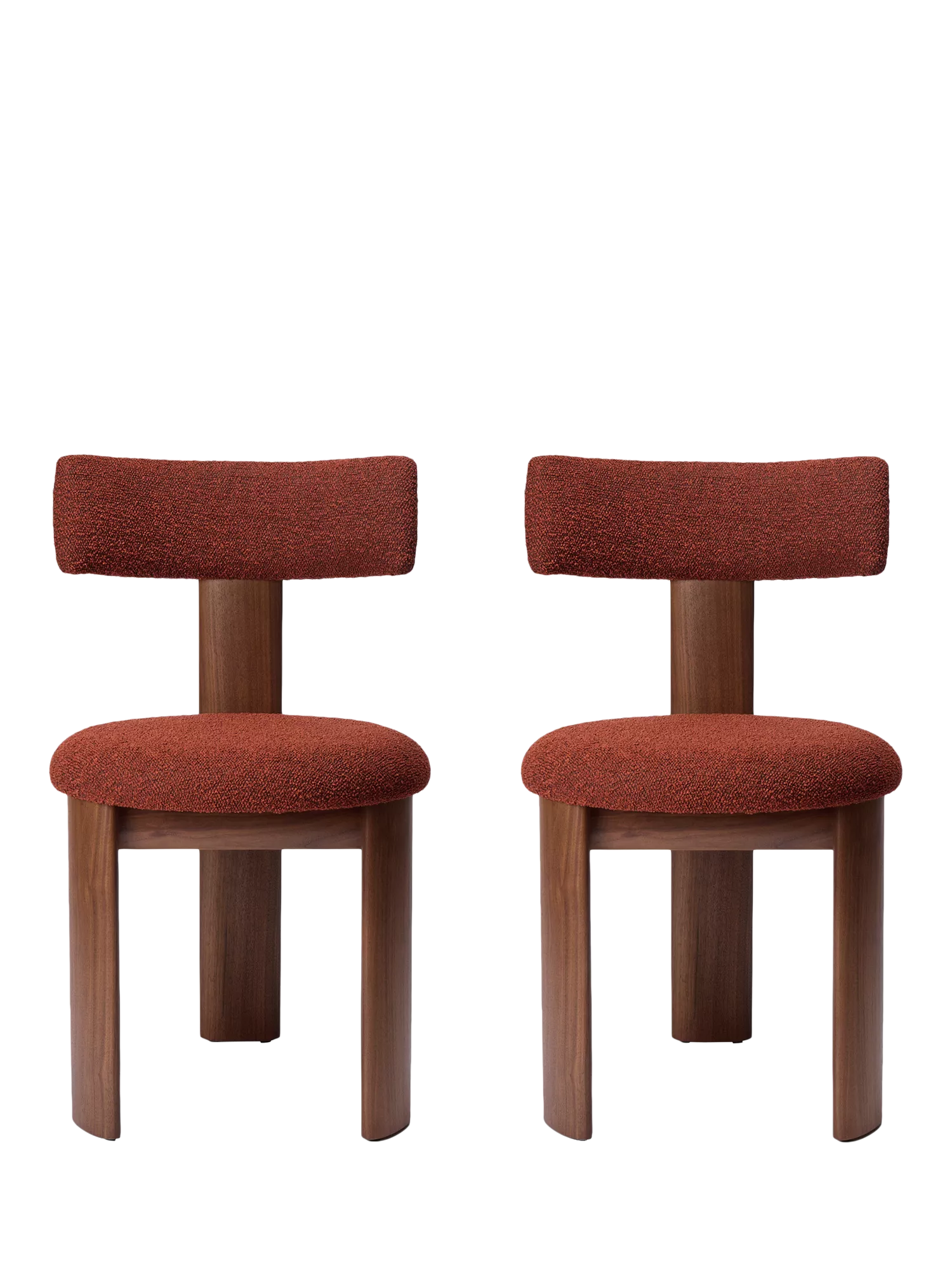 Conran Shop Pip dining chair walnut red boucle (British brand)