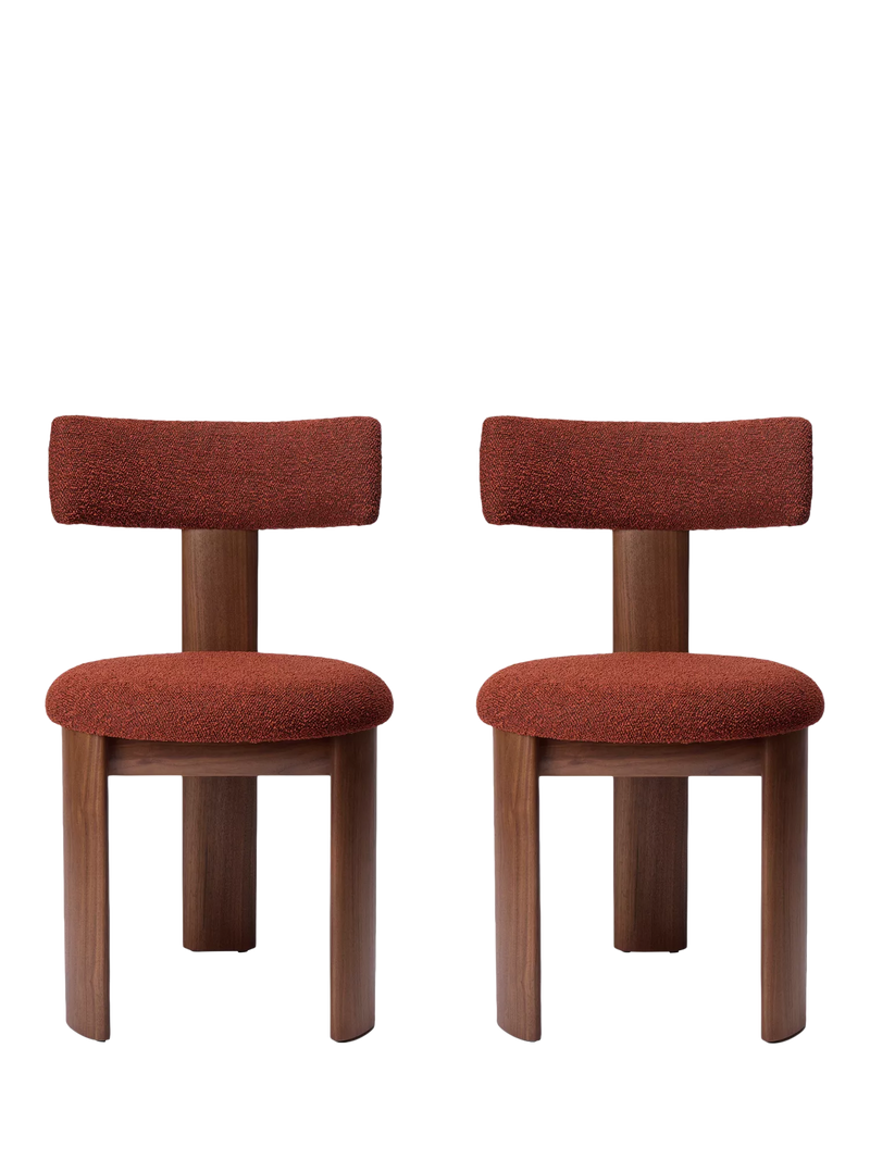 Conran Shop Pip dining chair walnut red boucle (British brand)