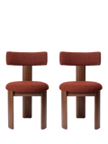 Conran Shop Pip dining chair walnut red boucle (British brand)
