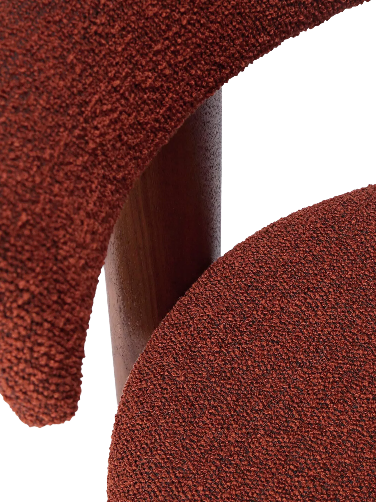 Conran Shop Pip dining chair walnut red boucle (British brand)