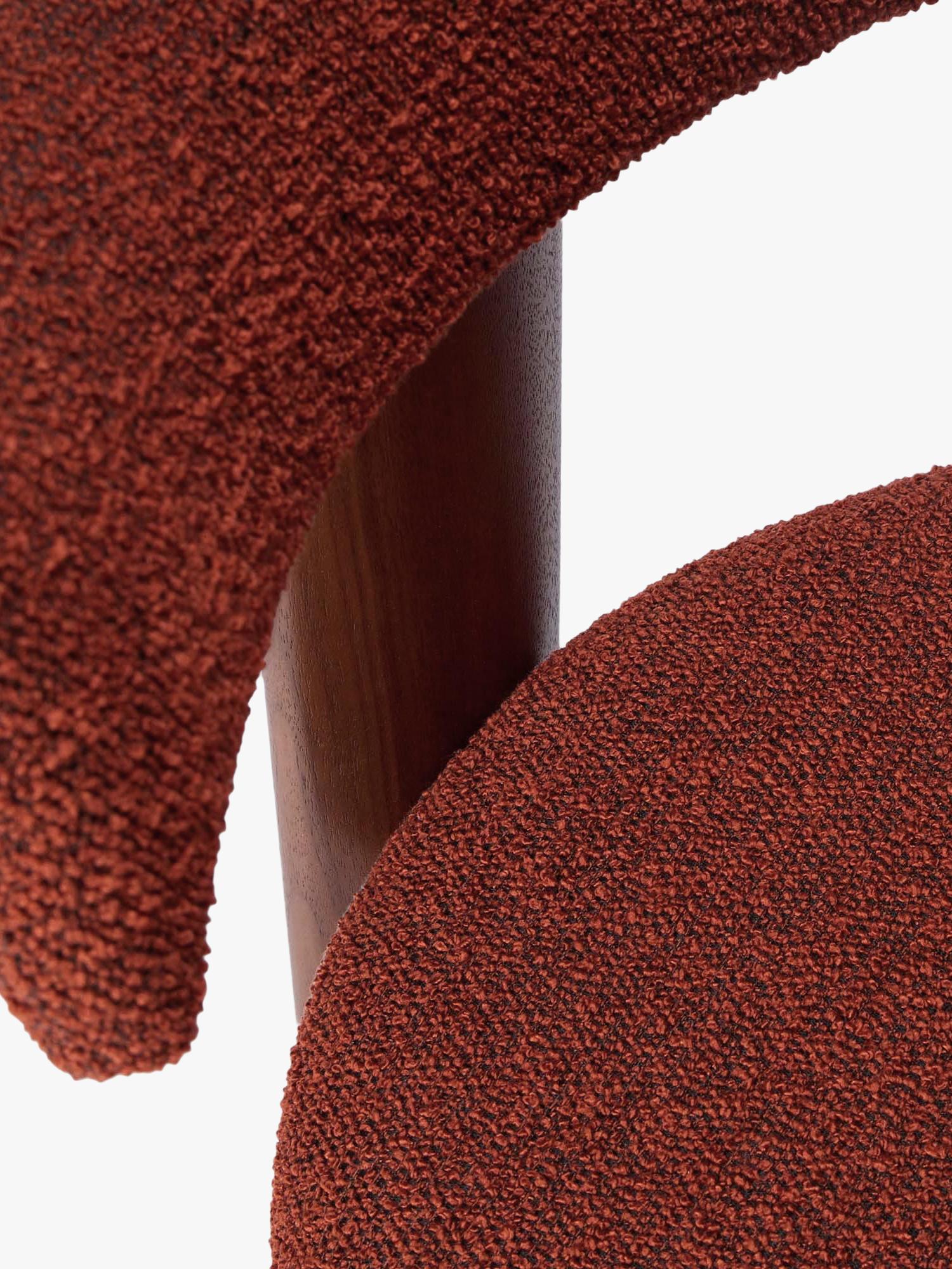Conran Shop Pip dining chair walnut red boucle (British brand)