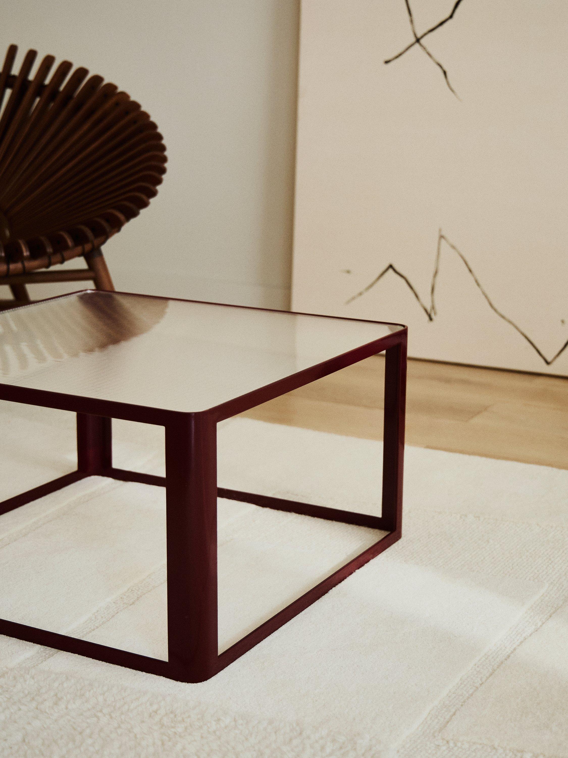 The Conran Shop Aspect coffee table burgundy 60cm, UK version
