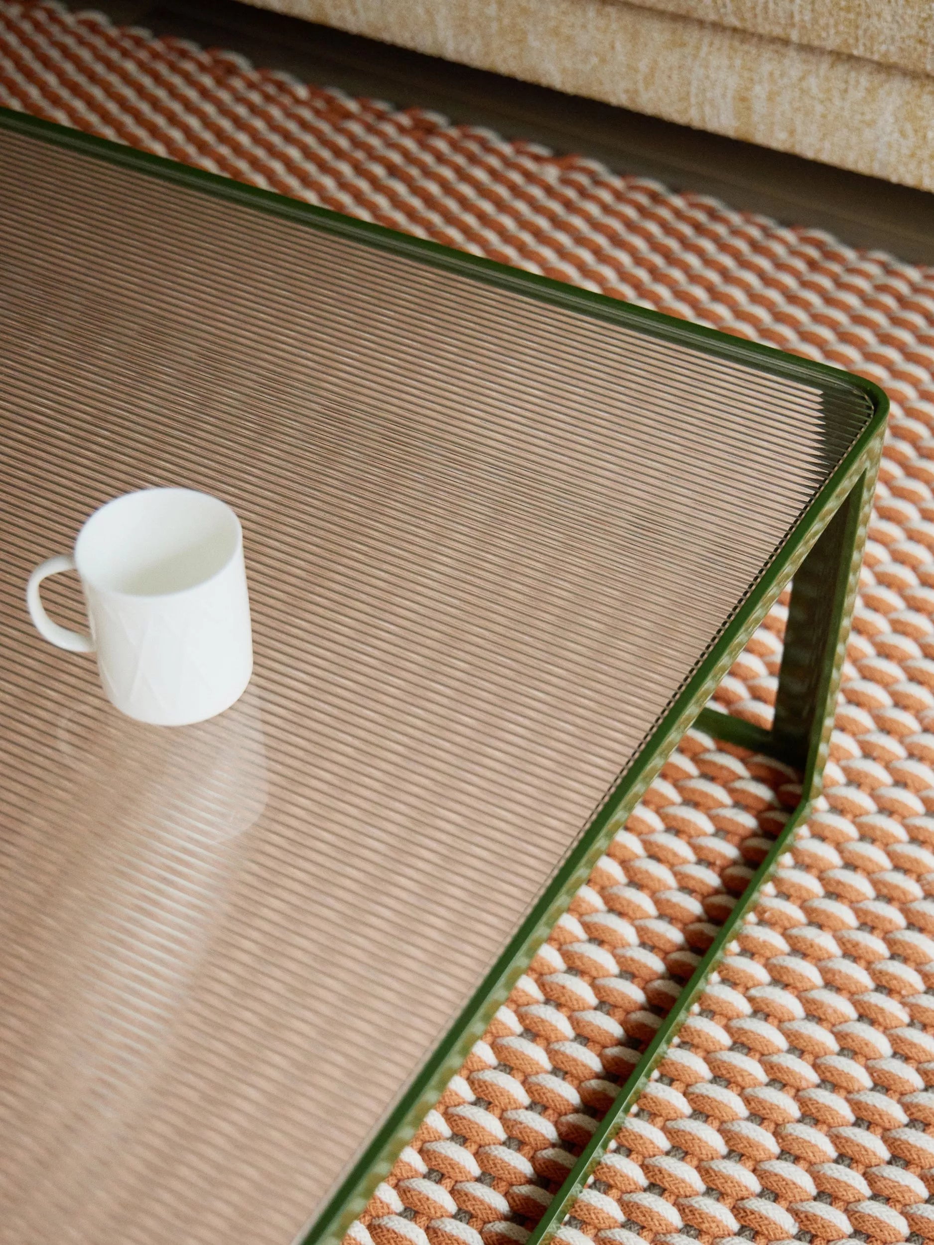 The Conran Shop Aspect coffee table green 90cm, imported from the UK