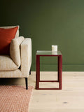The Conran Shop Aspect side table burgundy 48x38x38cm, imported from the UK