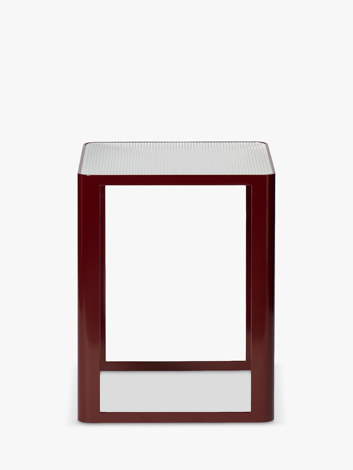The Conran Shop Aspect side table burgundy 48x38x38cm, imported from the UK
