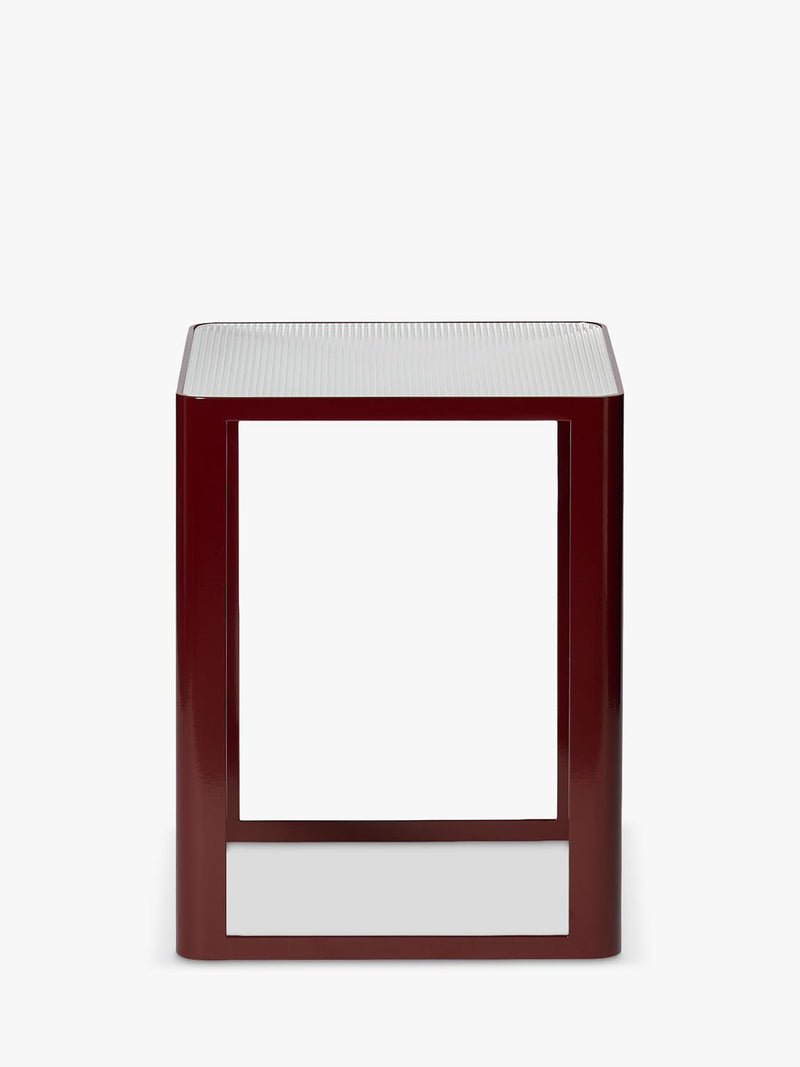 The Conran Shop Aspect side table burgundy 48x38x38cm, imported from the UK