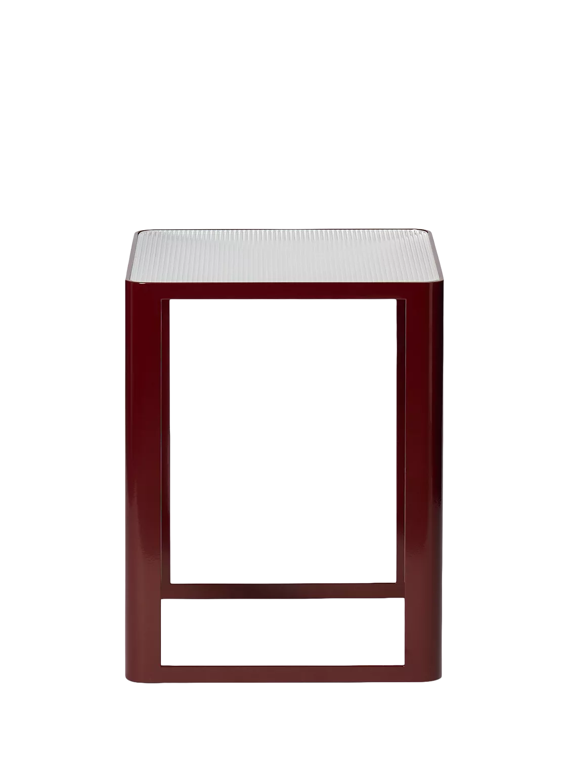 The Conran Shop Aspect side table burgundy 48x38x38cm, imported from the UK