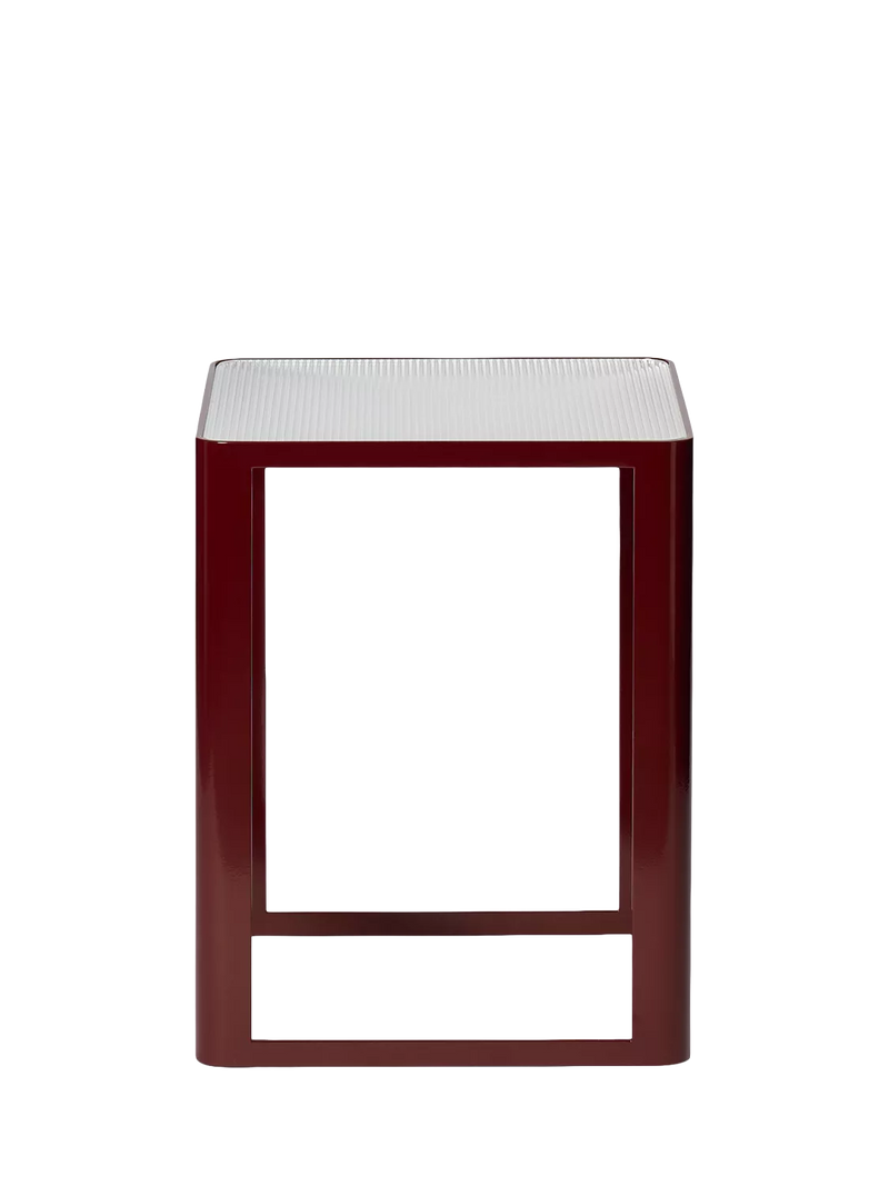 The Conran Shop Aspect side table burgundy 48x38x38cm, imported from the UK