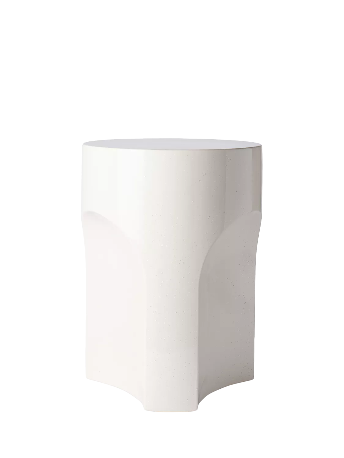 The Conran Shop Doric side table white glazed stoneware, UK version