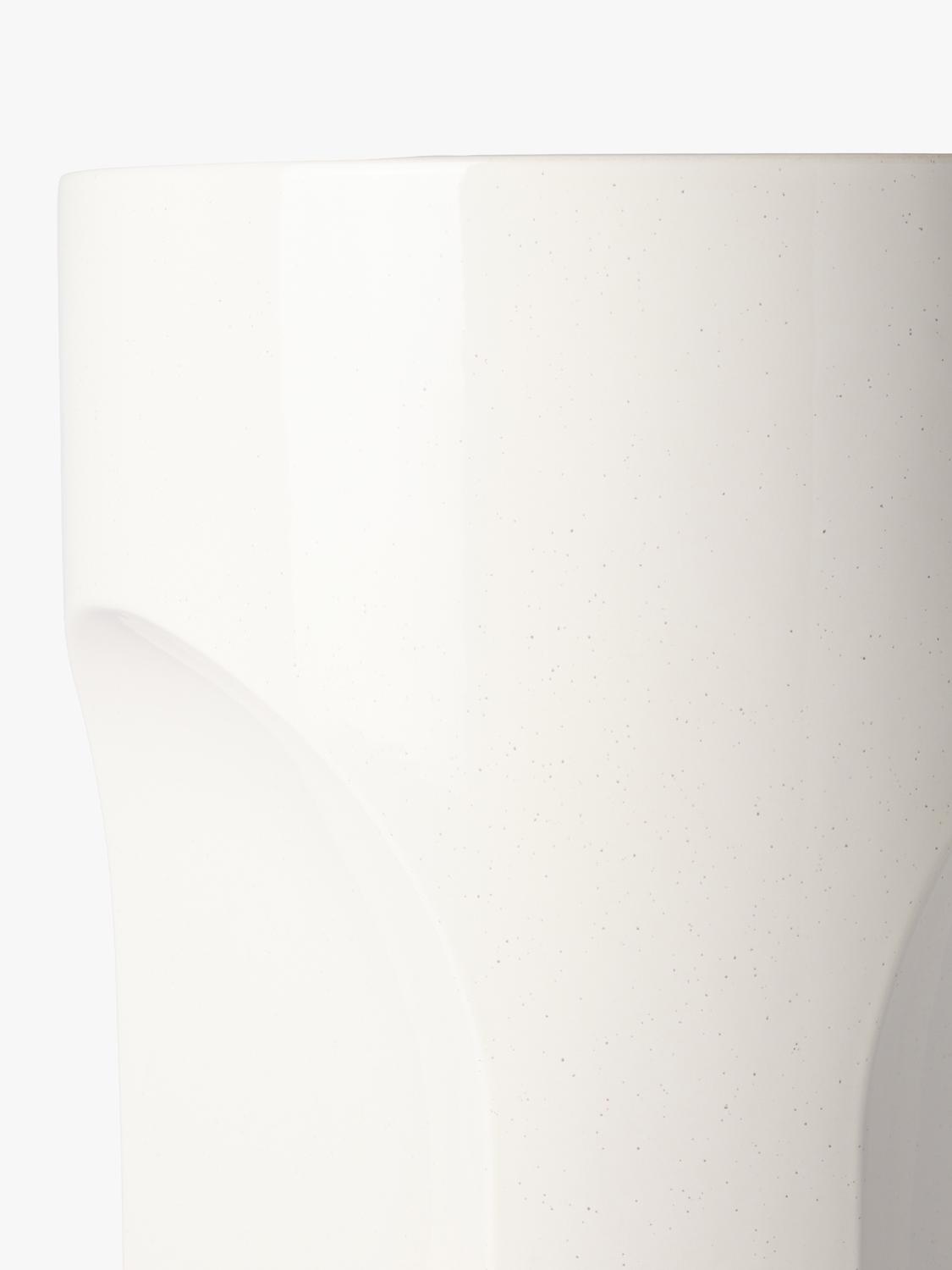 The Conran Shop Doric side table white glazed stoneware, UK version