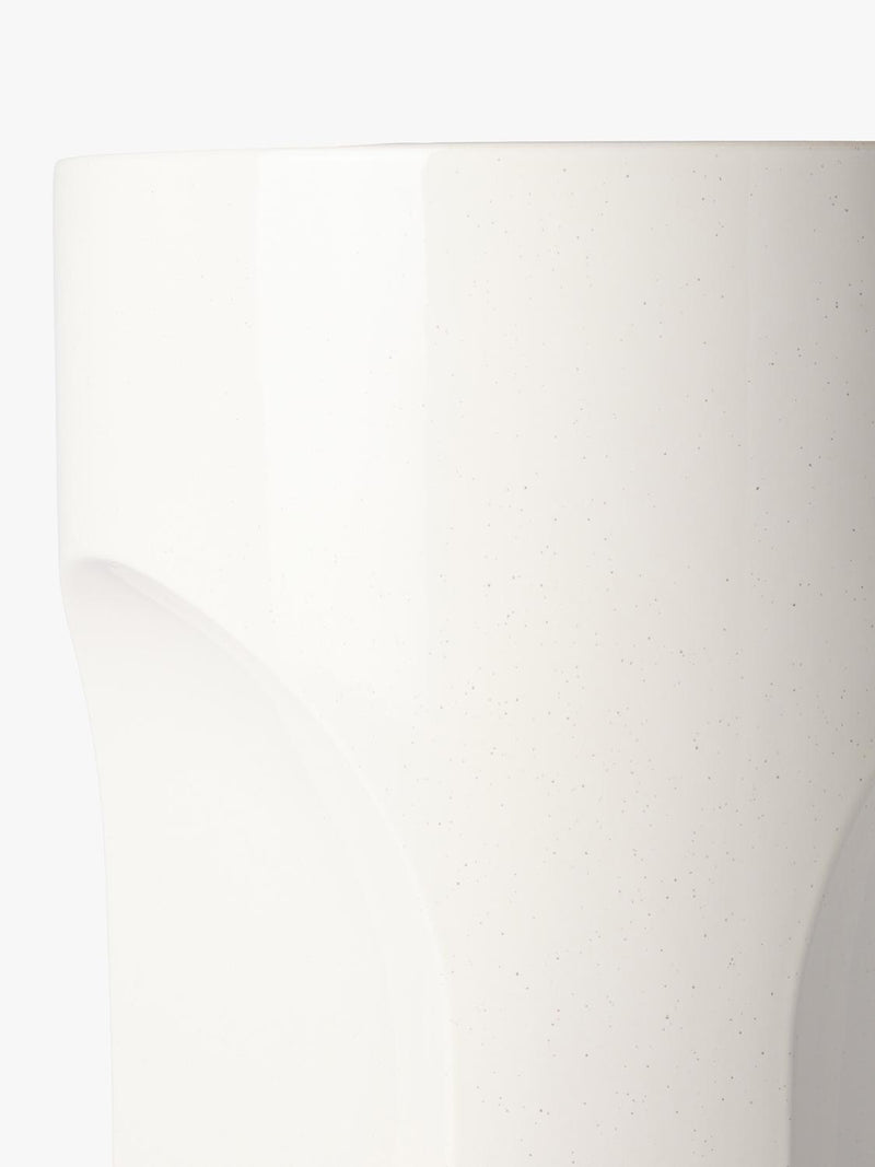 The Conran Shop Doric side table white glazed stoneware, UK version