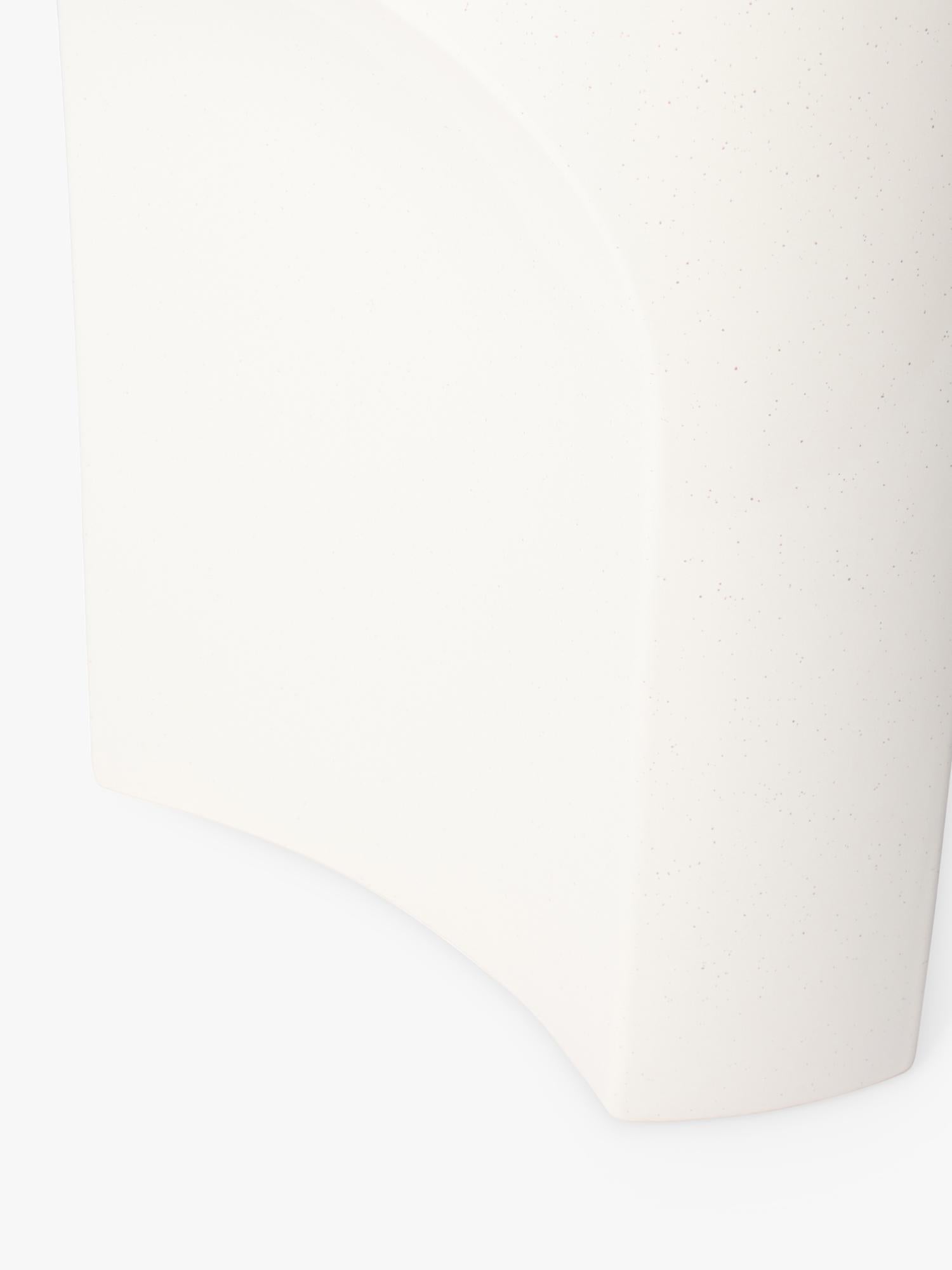 The Conran Shop Doric side table white glazed stoneware, UK version