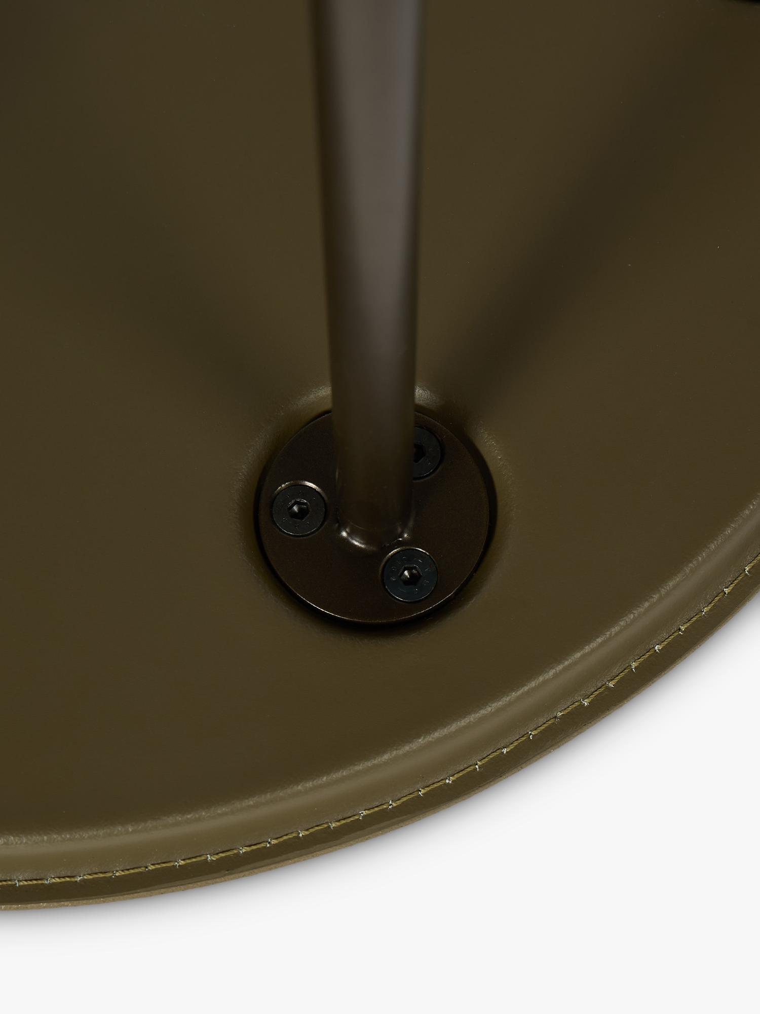 The Conran Shop olive leather six leg coffee table 48cm, UK version