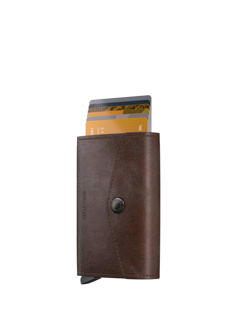 Secrid Envelope Wallet chocolate leather card protector - British product