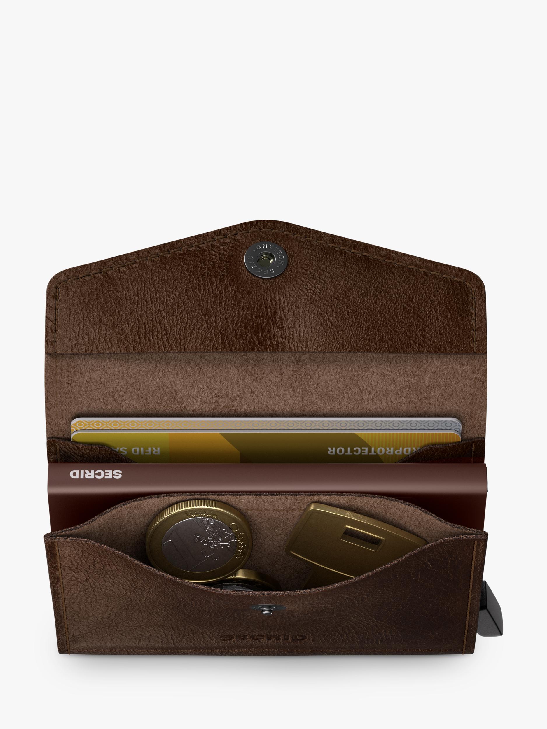 Secrid Envelope Wallet chocolate leather card protector - British product