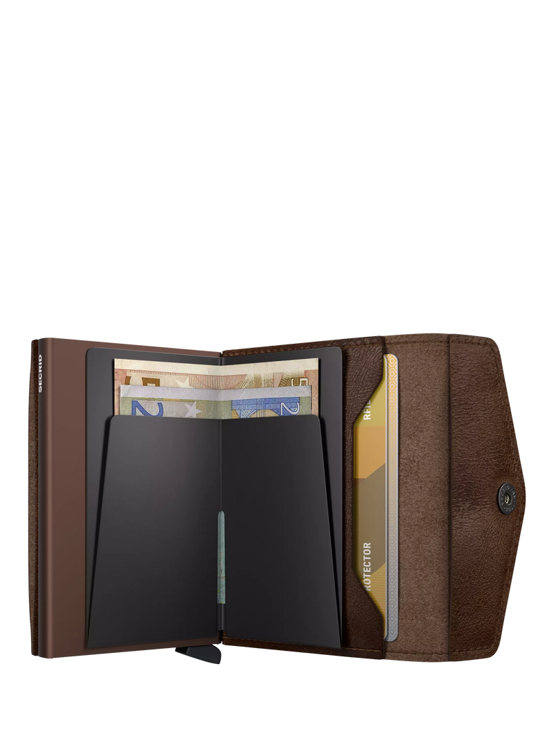 Secrid Envelope Wallet chocolate leather card protector - British product