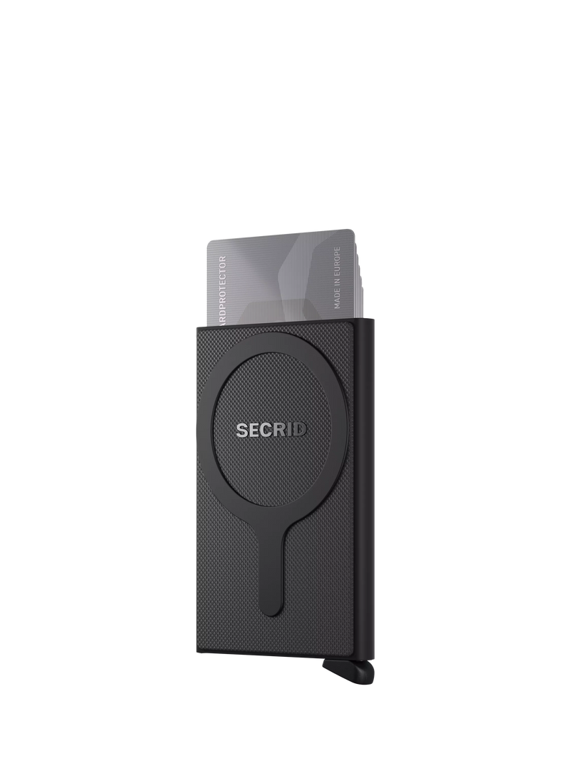 Secrid card protector for MagSafe black anodised aluminium, imported from the UK
