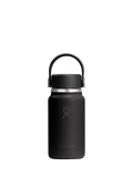 Micro Hydro Double Wall Vacuum Insulated Stainless Steel Drinks Bottle with Removable Strap, 200ml, Black