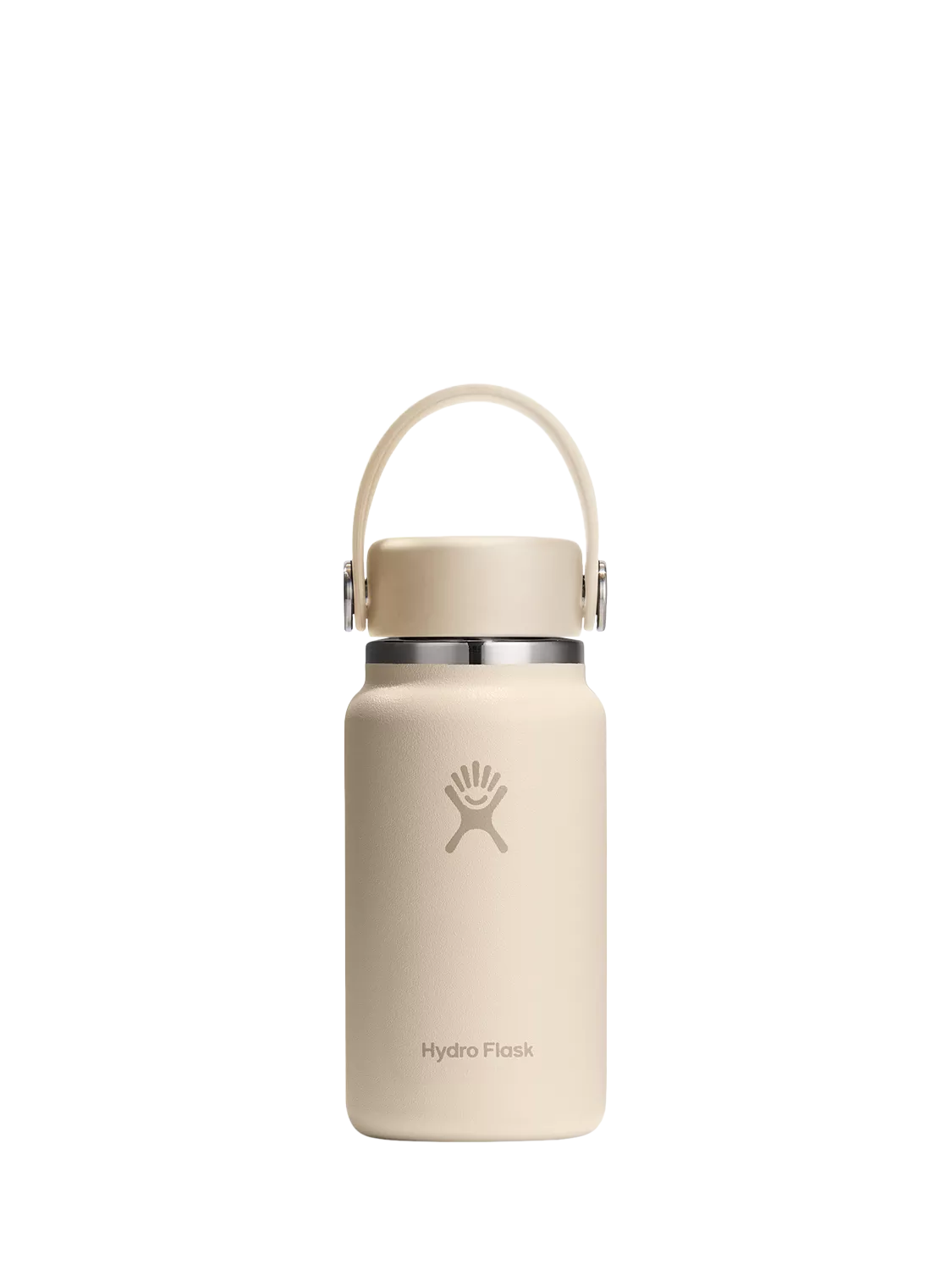 Micro Hydro Double Wall Vacuum Insulated Stainless Steel Drinks Bottle with Removable Strap, 200ml, Oat