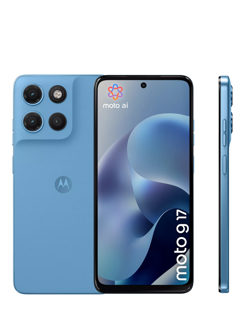 Motorola moto g17 Alaskan Blue 128GB 5G smartphone, UK version