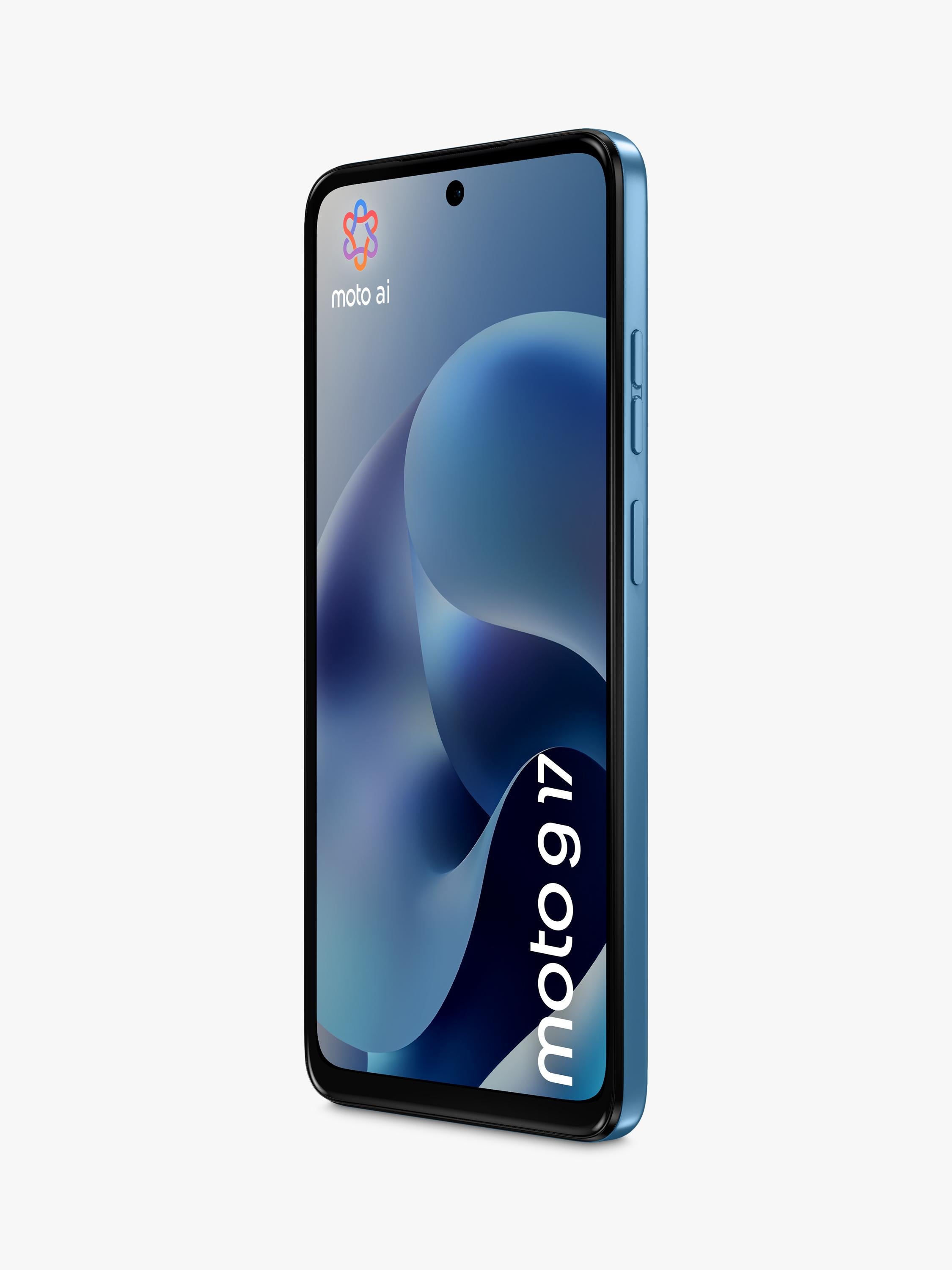 Motorola moto g17 Alaskan Blue 128GB 5G smartphone, UK version