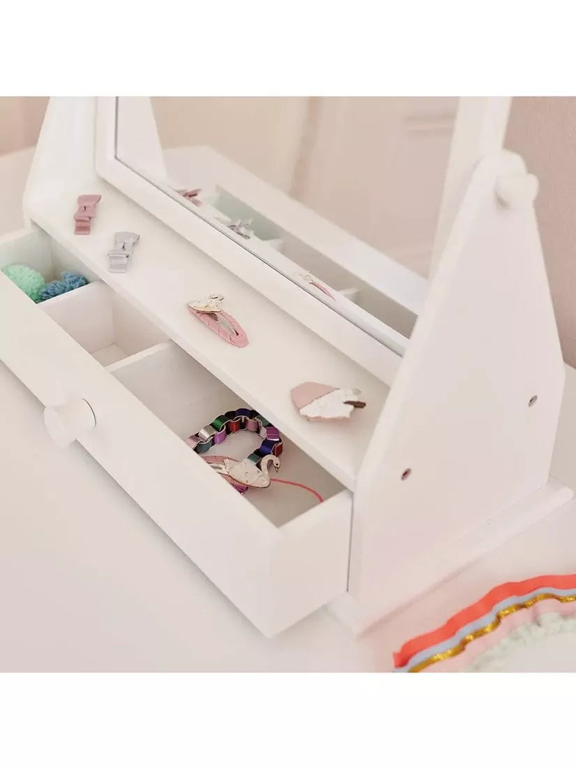 Great Little Trading Co dressing table mirror white, imported from the UK