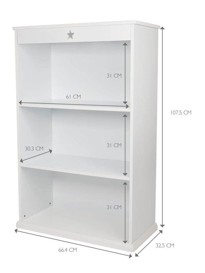 Great Little Trading Co white star bookcase (British brand)