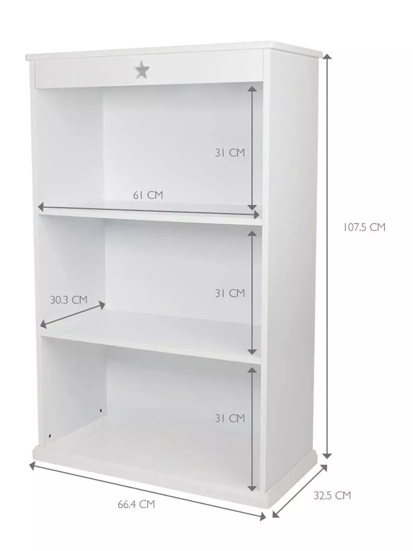 Great Little Trading Co white star bookcase (British brand)