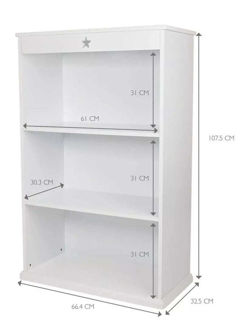 Great Little Trading Co white star bookcase (British brand)