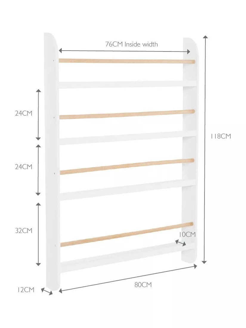 Great Little Trading Co Greenaway children's bookcase White/Natural, imported from the UK