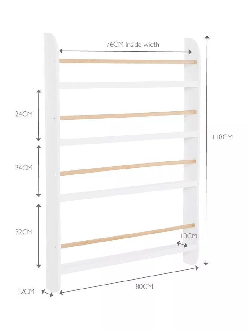 Great Little Trading Co Greenaway children's bookcase White/Natural, imported from the UK