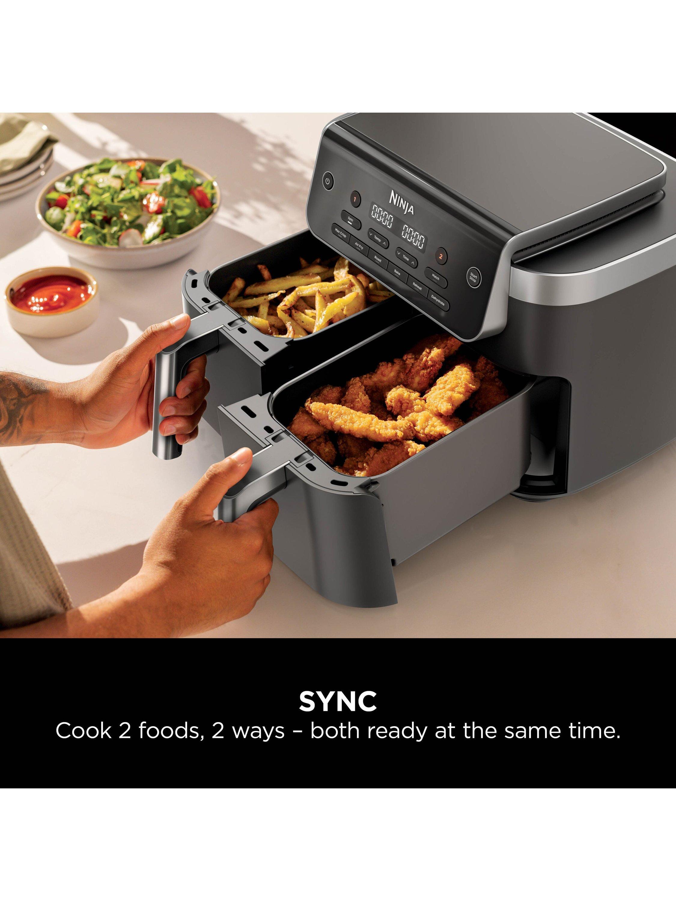 Ninja DualZone air fryer 7.6L grey, imported from the UK
